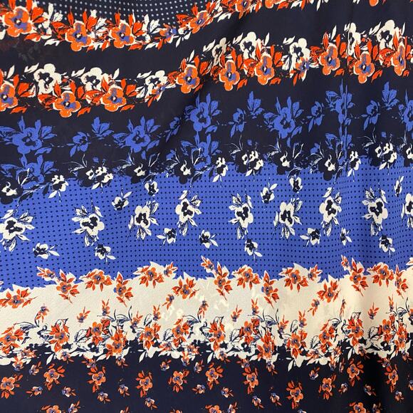 Maurices Blue Floral Boho Poncho Size Small Medium - Picture 4 of 6